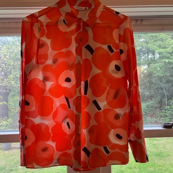 Marimekko Floral Button-Up Blouse - Picture 1 of 4